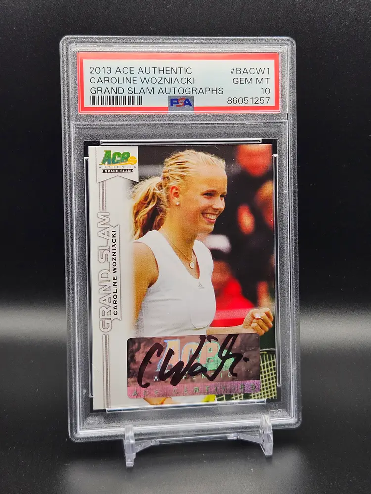 2013 Ace Authentic Grand Slam Base Auto #BACW1 Caroline Wozniacki (257) PSA 10