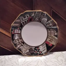 Oriental Plate Hand Painted Baroque Design