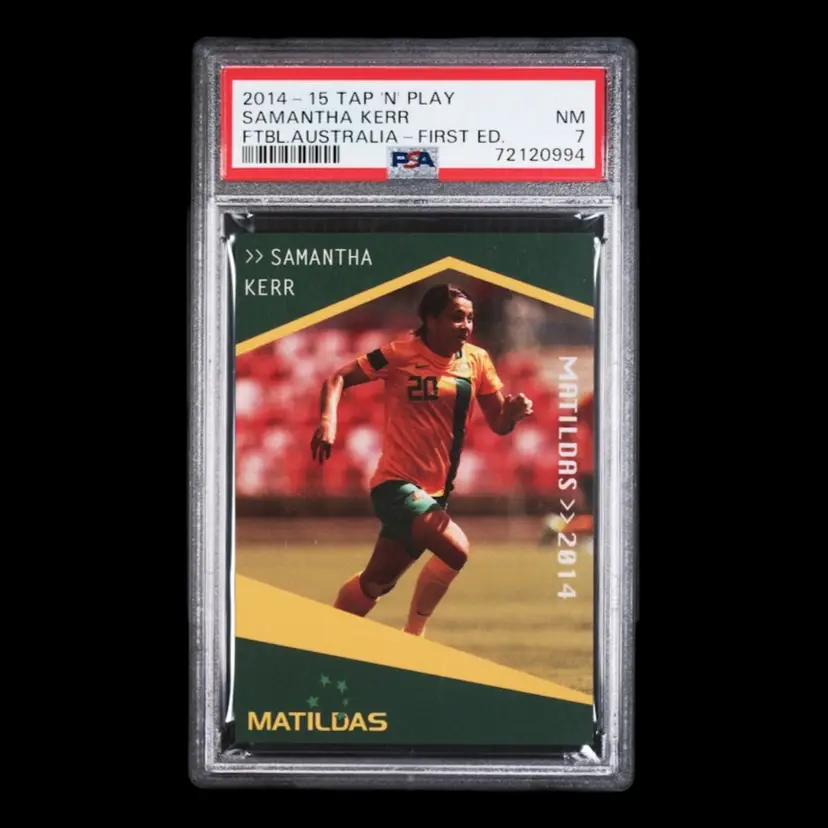 Sam Kerr 2014/15 Tap N Play PSA 7 Australia Chelsea Soccer Card