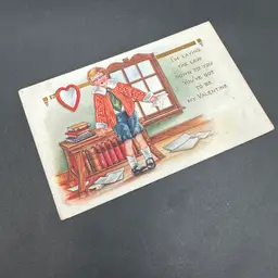 “I’m Laying The Law” Sweet Boy Antique Whitney Publishing Postcard, Unposted