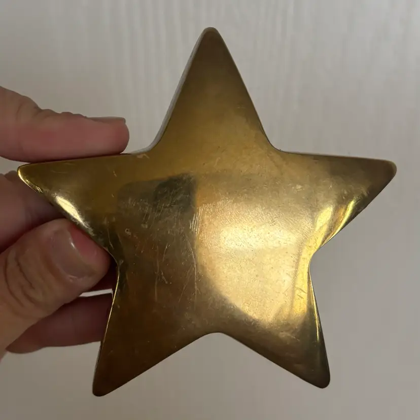 🐇Vintage Solid Brass Star Paperweight