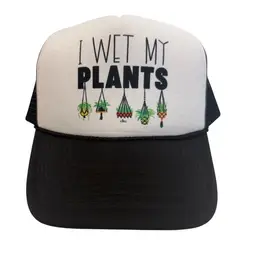 I Wet My Plants Foam Trucker Vintage Style Trucker Unisex Snapback by Nissun