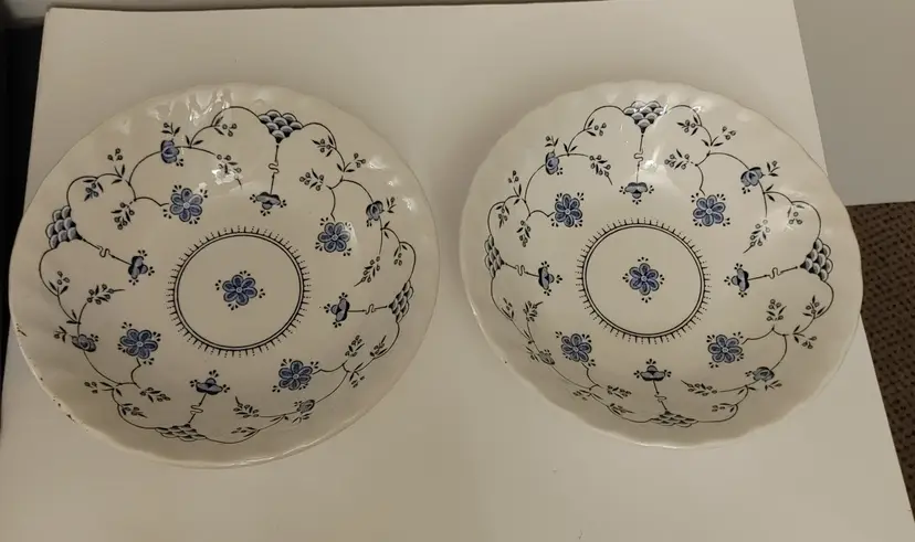 Myott Finlandia Fine Staffordshire Ware. 2 cereal bowls. 6.5 inch diameter. Ware, England. 1982.  No condition issues.
