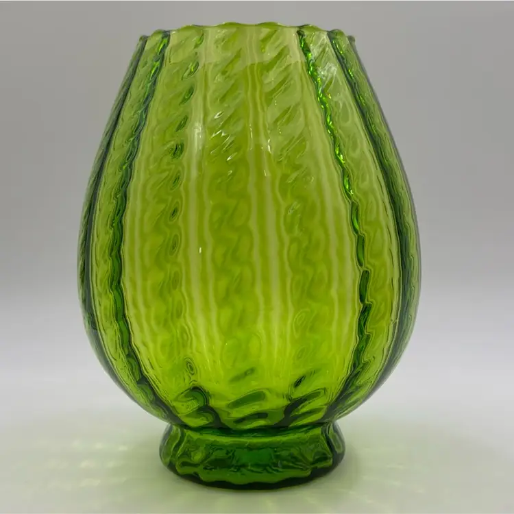 Vintage MCM Empoli Green Glass Rare Could Not Find One Like It.