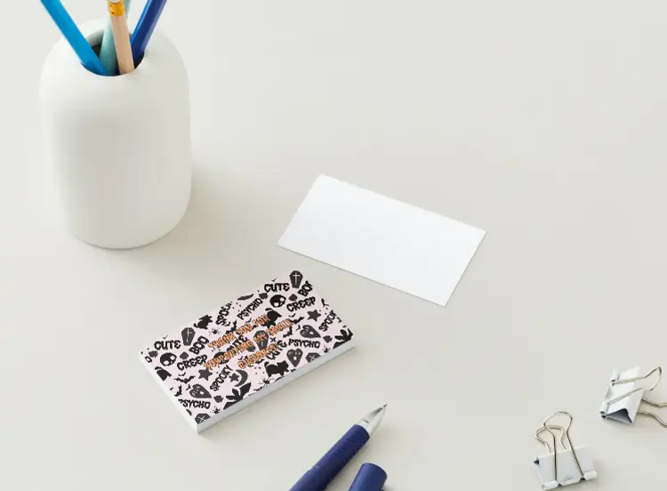 Thank You Pink Spooky Boo Halloween Small Business Cards – 50 Ct