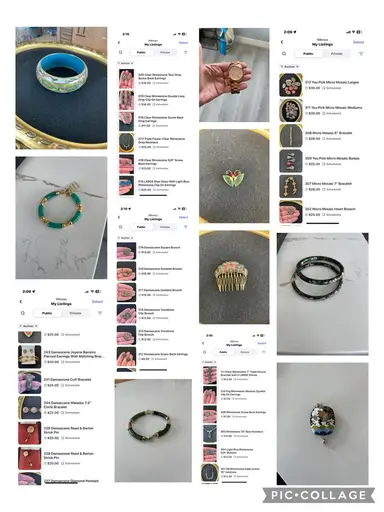 💎🎉PURGE MY JEWELRY INVENTORY PART DEUX~$1 Start Grab Bag~Surprise Cloisonné~More Micro Mosaics, Damascene & Stick Pins~Sparkly Handbags And More💎🎉 With Attic on The Beach🏝️