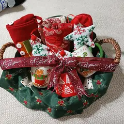 Christmas in July!  Christmas in a Basket - Stockings, Mugs, Ornaments