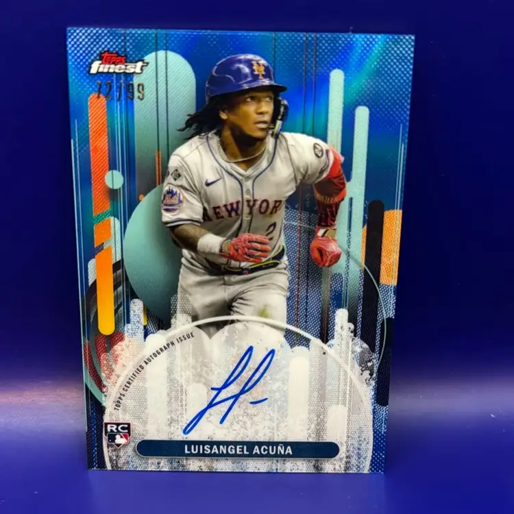 Luisangel Acuna 2025 Topps Finest Autograph Rookie Card #72/99 New York Mets