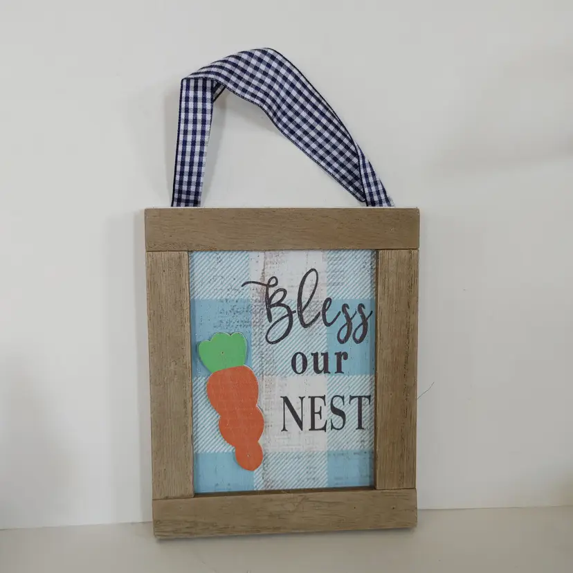 Bless Our Nest sign. By Hannah's Handiworks. 5x6.