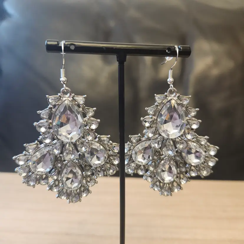 Glamour Cascade Crystal Earrings