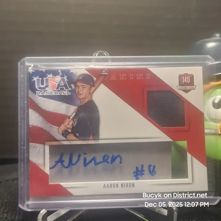 2015 Team USA Relic Auto - Aaron Nixon New York Yankees 10/50