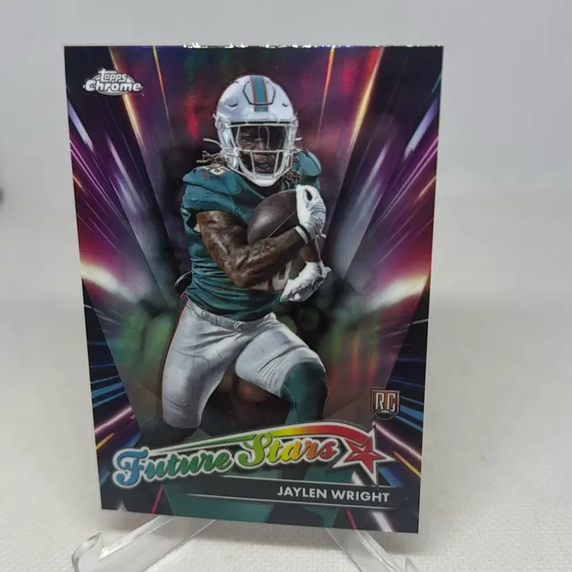 2024 Topps Chrome Football JAYLEN WRIGHT Future Stars RC Rookie Miami Dolphins