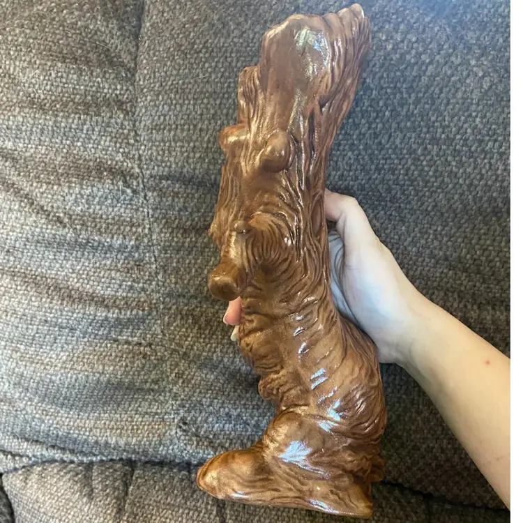 Ceramic Tree Trunk Vase with Face 6” X 3” X 12”