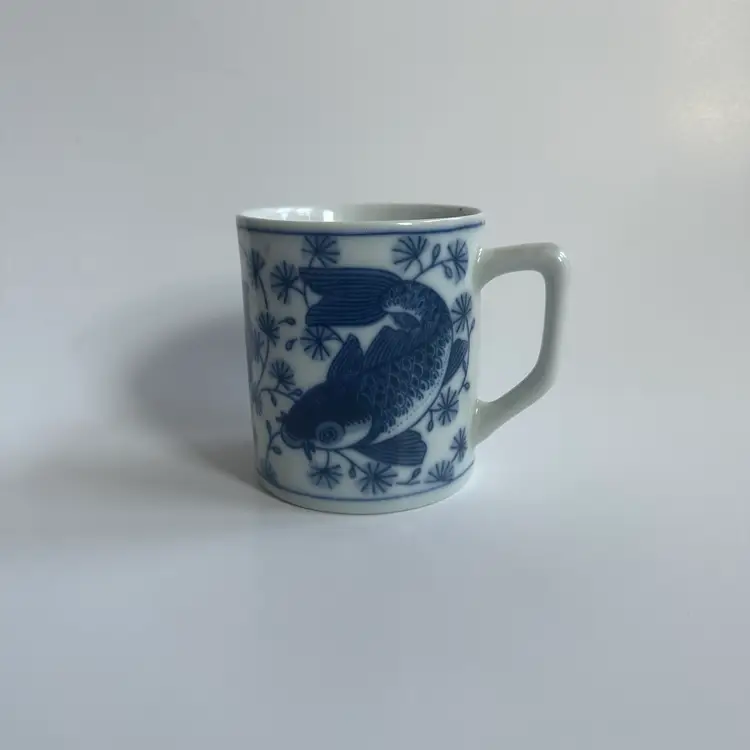 Vintage Koi Fish Blue And White Much