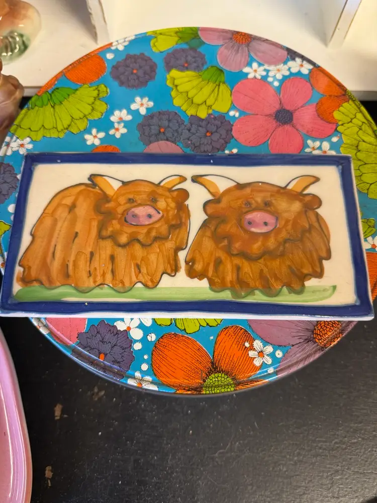 Elspeth Gardner Ceramics Scotland Cow Wall Plaque