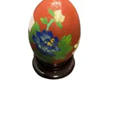Cloisonné Egg On Wood Base