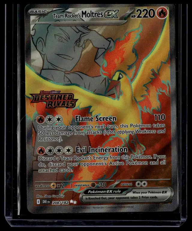 Team Rocket's Moltres ex - 208/182 (Destined Rivals Stamp)- Destined Rivals