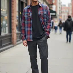 Toad&Co Indigo Flannel Long Sleeve Button Down Plaid Shirt Size M Organic Cotton