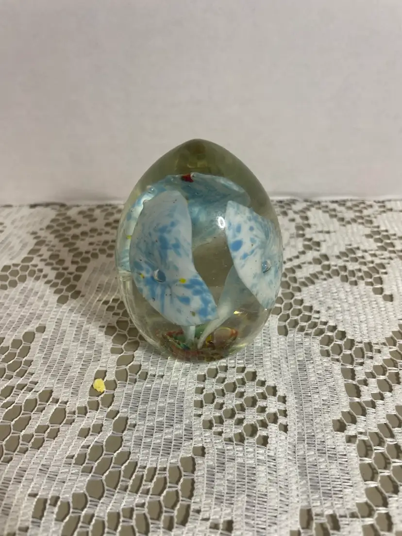 Blue Elephant Ear Paperweight