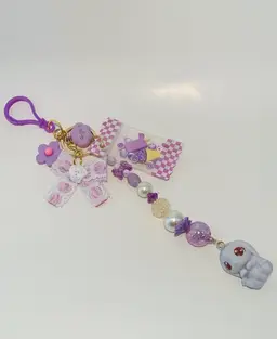 Handmade By Me Lavender Bunny Bag Charm/ Keychain
