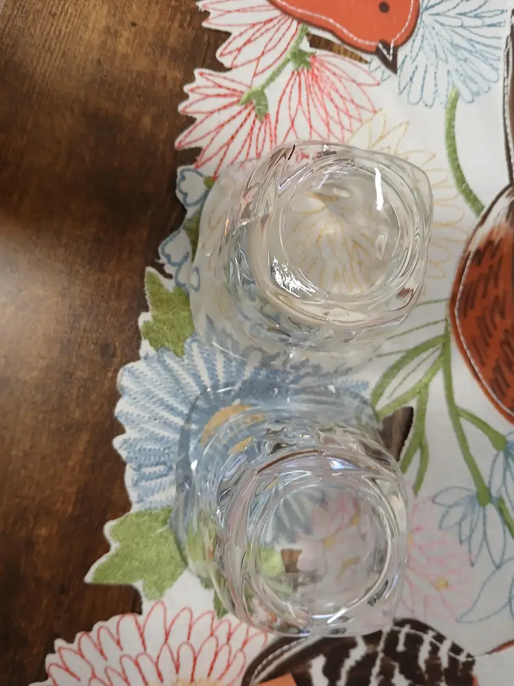 Vintage Crystal Tulip Candle Holders