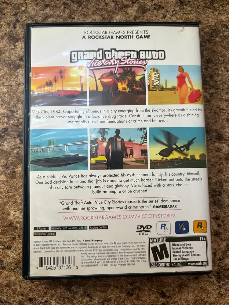 Grand Theft Auto Vice City Stories Black Label CIB