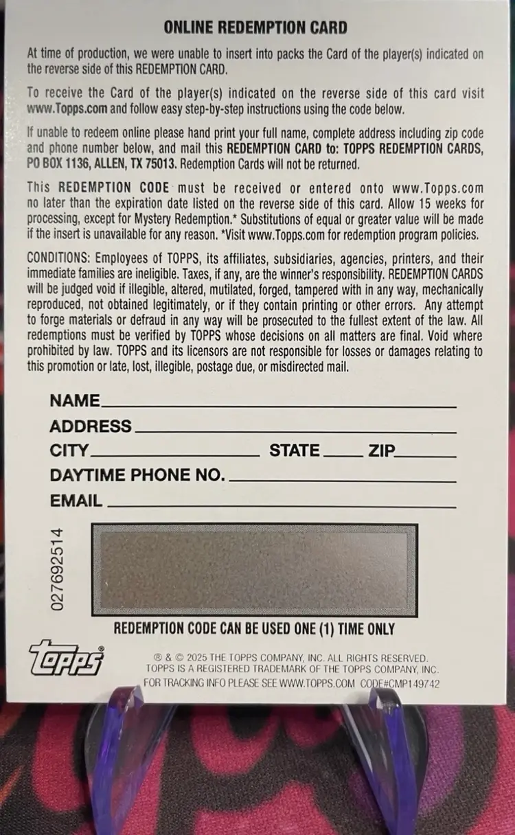 Topps 2025 Chrome Marvel Studios Avengers Shadowbox Falcon Redemption CASE HIT