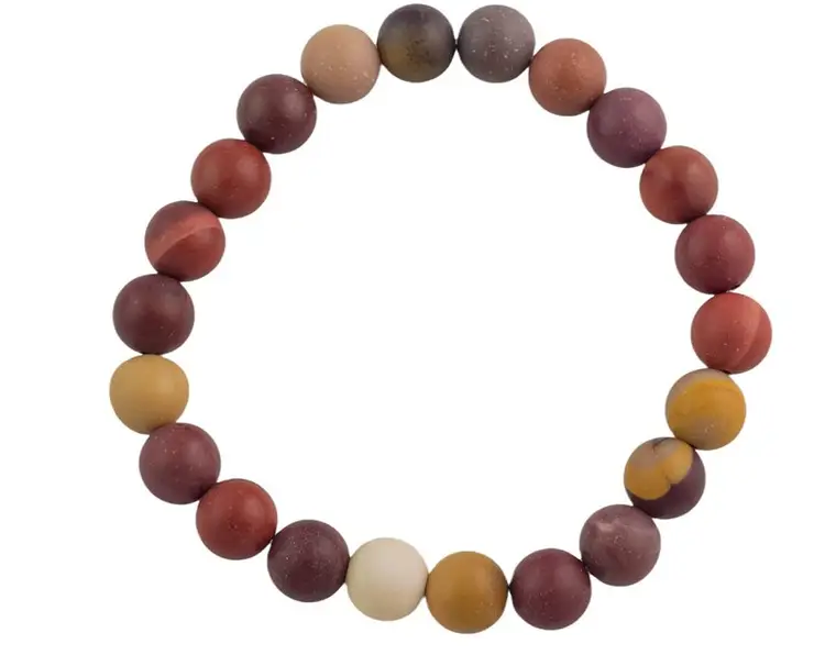 Mookaite Bracelet 6mm Jasper Stretchy String 6 mm Round Bead Bracelet Handmade Jewelry Bracelet Crystal Bracelet