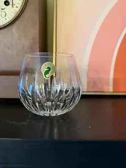 Waterford Crystal Round Cut Glass | Signed Made in Ireland | Whiskey Tumbler or Candle Holder