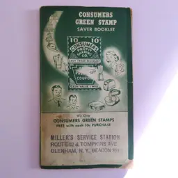 Vintage Stamp Book Service Station Advertising Glenham NY
