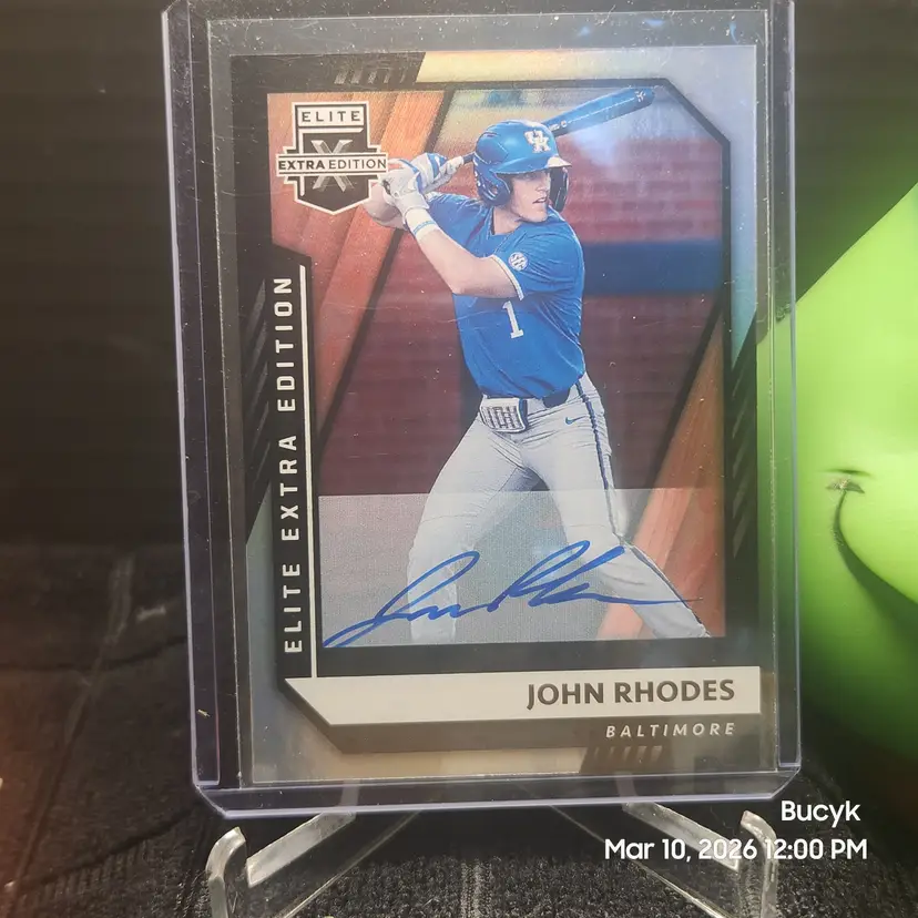 2021 Panini EEE Auto - John Rhodes Baltimore Orioles