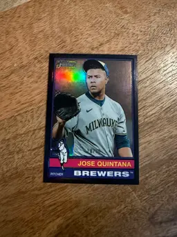 Jose Quintana - Chrome Black Border /76 - Milwaukee Brewers