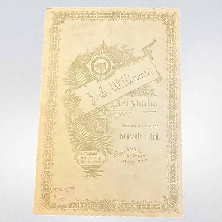 Williams Art Studio Antique CDV Mustache Man