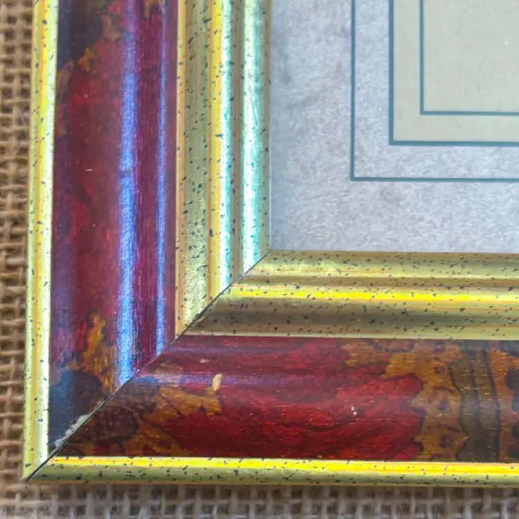 Vintage Regent Gallery Colorful Abstract Border Picture Frame For 5 X 7 Photo
