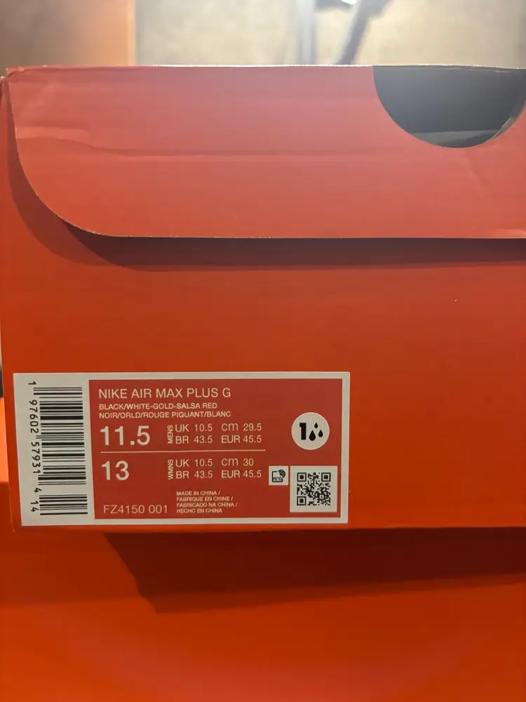 Nike Air Max Plus G Golf Shoes - Black/White, Size 11.5