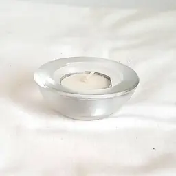 Vintage Clear Glass Votive Candle Holder – 1 in. Tall