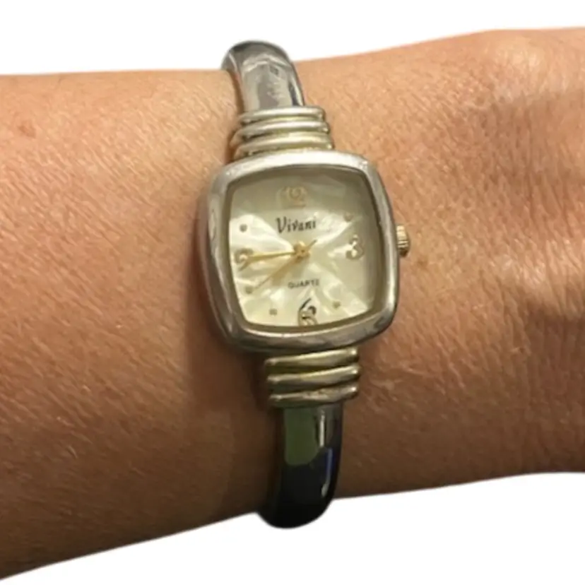 Vintage Vivini Silver tone Cuff Watch