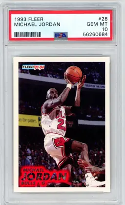 1993 Fleer MICHAEL JORDAN #28 BULLS PSA 10 GEM MT
