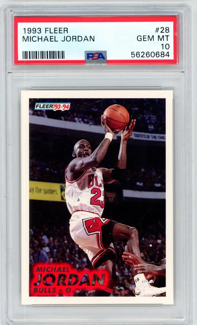 1993 Fleer MICHAEL JORDAN #28 BULLS PSA 10 GEM MT