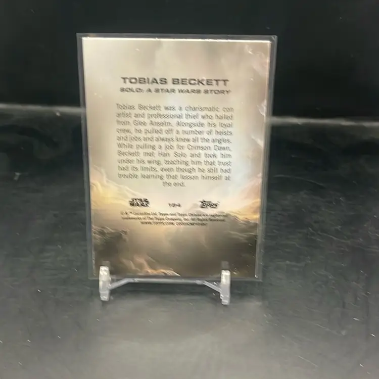 2025 Topps Chrome Star Wars Tobias Beckett Ray Wave Refractor