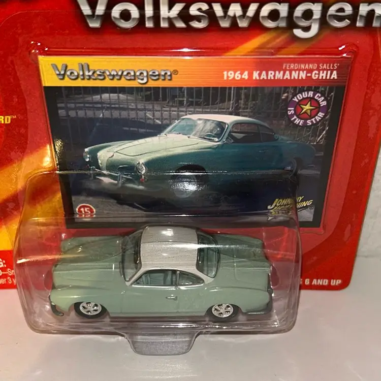 Johnny Lightning Volkswagen 1964 Karmann-Ghia Diecast Car, See Pictures And Description