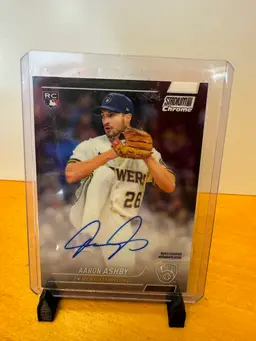 Aaron Ashby 2022 Topps Stadium Club Chrome Rookie Auto - Milwaukee Brewers