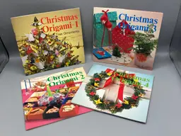 Christmas Origami Books 1-4 - Tree Ornaments, Party Decorations, Gift Wrap and Cards, & Wreaths and Displays
