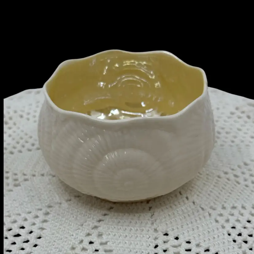 Belleek Bowl, Crack Was Previously Repaired- See Photo