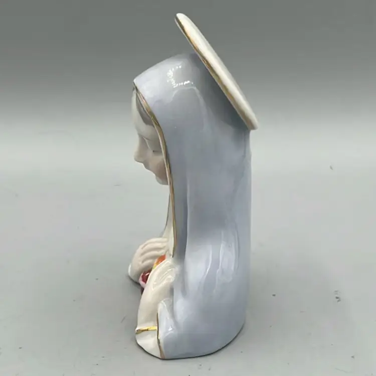 VTG Sacred Heart Mary Porcelain Bust