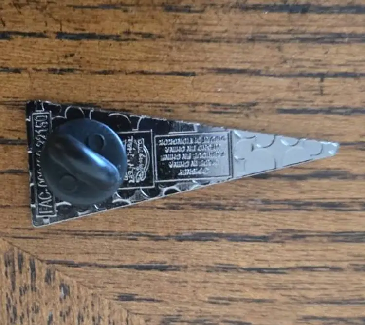 Disney Pin Mickey Mouse Pennant Flag MM Orange Yellow Oh Boy 1.5 inches Est 1928