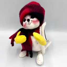 Annalee Doll 7" Frosty Pals Mouse Yellow Gloves Hat Scarf New With Tag