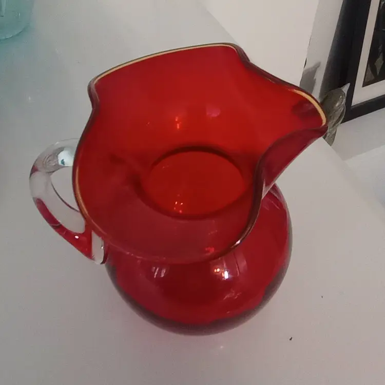 Vintage amberina mini pitcher