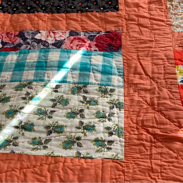 64” X 80” Hand Sewn And Machine Quilt