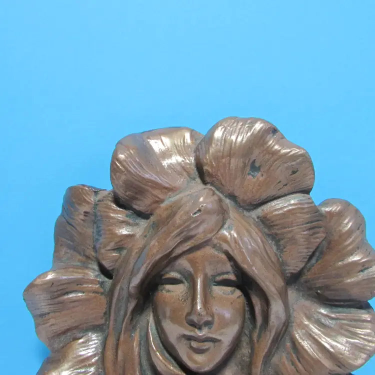 vintage Wild Goose Studio Fairy Nymph Shee Flower wall plaque made in Ireland